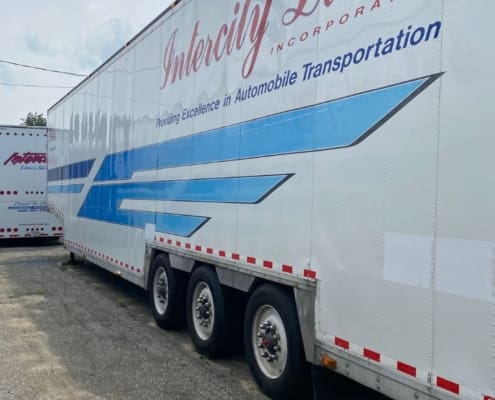 2000 Enclosed Six Car Kentucky Trailer with Lift Gate for Sale - Drivers Side