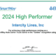 Intercity Lines 2024 EPA SmartWay High Performer in Auto Transport